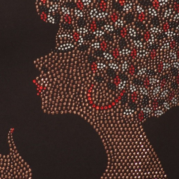 LA Hot Tops - *LAST ONE*   African American Woman, Rhinestones